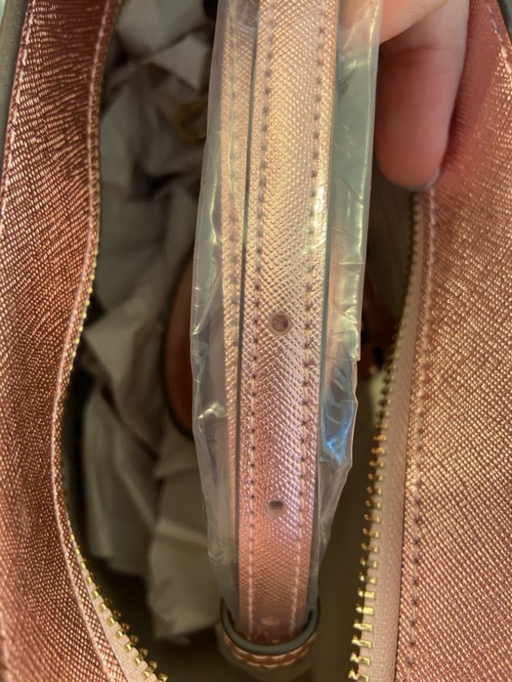KATE SPADE Pink Glitter Small Tote Purse with Shoulder Strap New without Tags - Picture 12 of 16